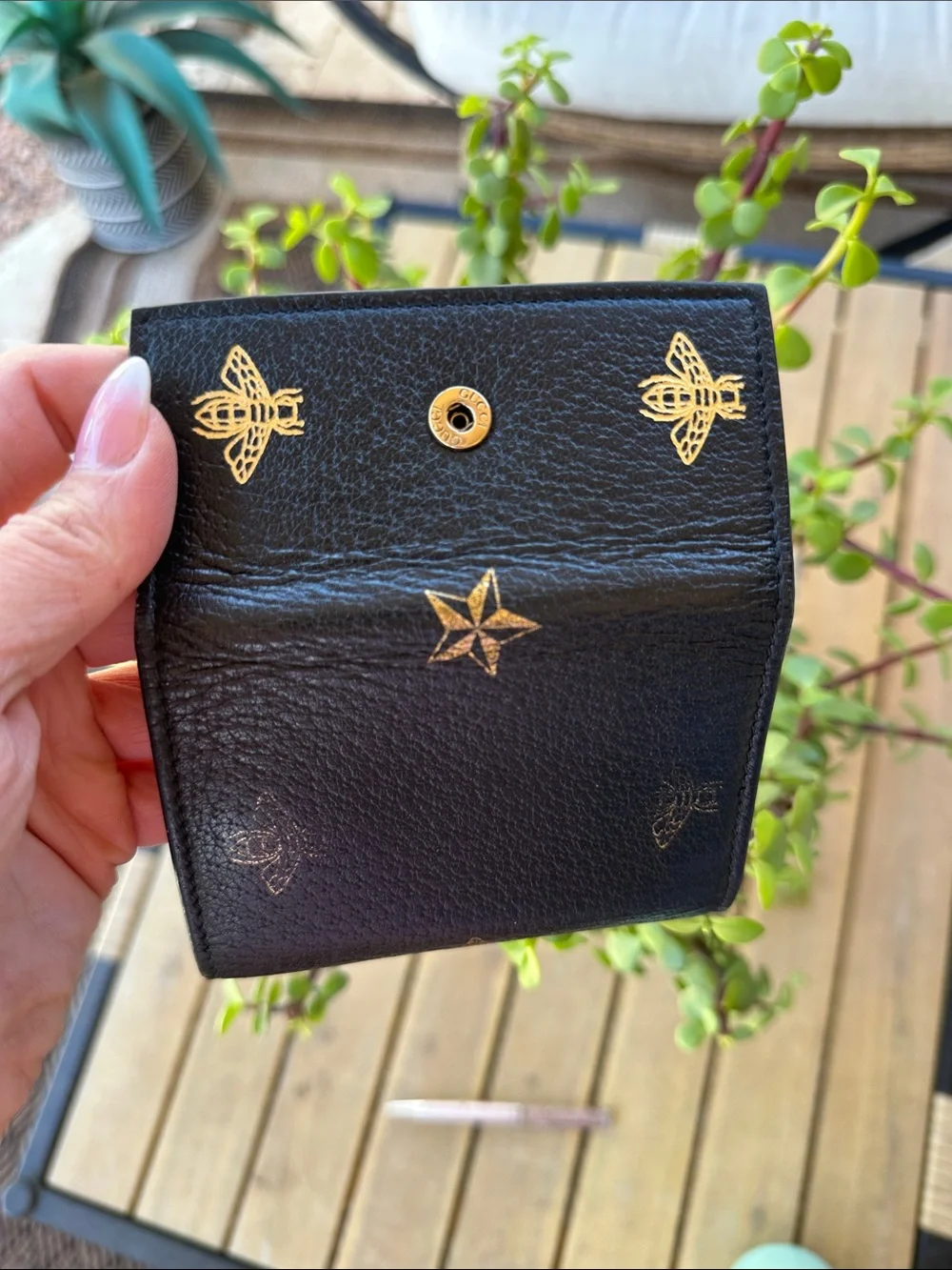 Small Gucci bee wallet and key holder - Picture 3 of 5